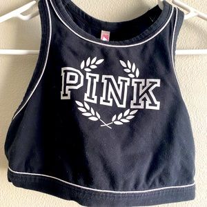 Pink sports bra